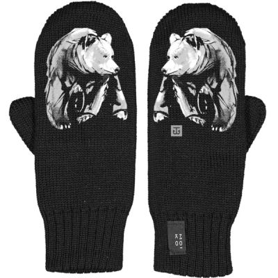 Moiko Lempeä Karhu Double Layer Mittens - Black - Unisex - XL - Partioaitta