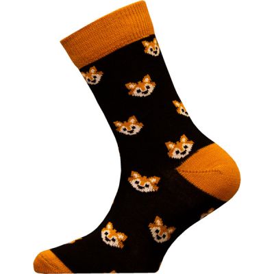 Sukkamestarit Merinovillasukat Kids - Kettu Musta - Unisex - 34-36 - Partioaitta