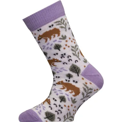 Sukkamestarit Merinovillasukat Kids - Karhu Lehti Laventeli-white-ht - Unisex - 28-30 - Partioaitta, kuva 1 / 1