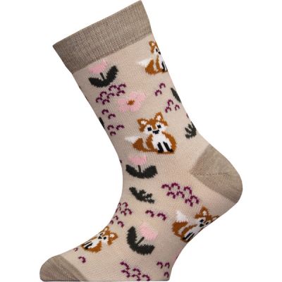 Sukkamestarit Merinovillasukat Kids - Kettu Kukka Hiekka - Unisex - 34-36 - Partioaitta