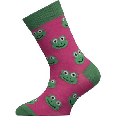 Sukkamestarit Merinovillasukat Kids - Sammakko Vihreä-fuksia - Unisex - 28-30 - Partioaitta | Alk. 12,95 €