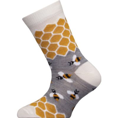 Sukkamestarit Merinovillasukat Kids - Hunaja Pörriäinen Valk-harm-ok - Unisex - 34-36 - Partioaitta | Alk. 12,95 €