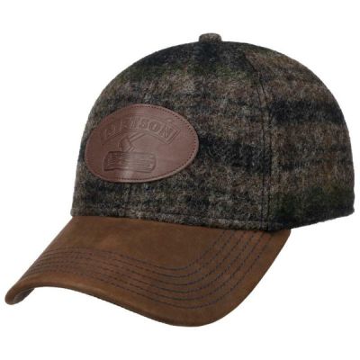 Stetson Baseball Cap Lumberjack Beeswax Wr - Green/blue Check - Unisex - OneSize - Partioaitta