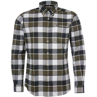 Barbour Valley Tailored Shirt - Olive - Miehet - XXL - Partioaitta
