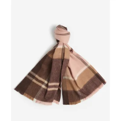 Barbour Rosefield Scarf - Chocolate Tartan - Unisex - OneSize - Partioaitta, kuva 1 / 1
