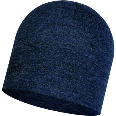 Buff Merino Midweight Beanie - Melange Night Blue - Unisex - OneSize - Partioaitta