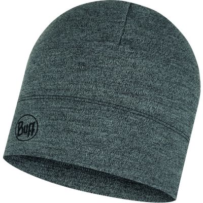 Buff Merino Midweight Beanie - Melange Light Grey - Unisex - OneSize - Partioaitta