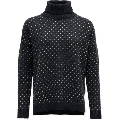 Devold Sørisen Wool High Neck Wmn - Ink/grey - Naiset - M - Partioaitta