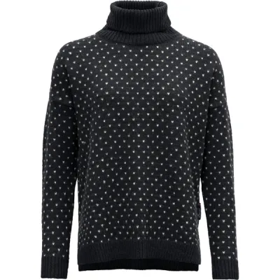 Devold Sørisen Wool High Neck Wmn - Ink/grey - Naiset - M - Partioaitta, kuva 1 / 1