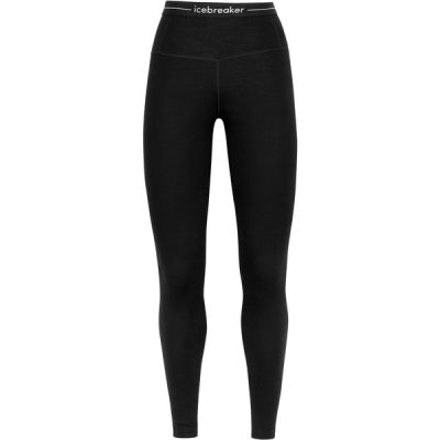 Icebreaker W 260 Tech High Rise Leggings - Black - Naiset - L - Partioaitta