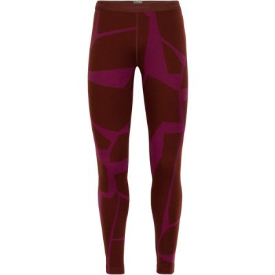 Icebreaker W 250 Vertex Leggings Landscapes - Esprsso/chrry/j - Naiset - M - Partioaitta