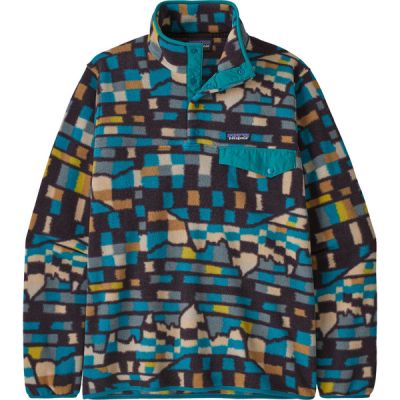 Patagonia M' S Lw Synch Snap-t P/o - Fitz Roy Patchwork: Belay Blue - Miehet - M - Partioaitta