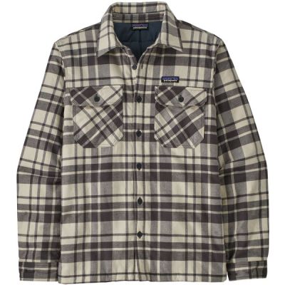 Patagonia M' S Insulated Organic Cotton Mw Fjord Flannel Shirt - Ice Caps: Smolder Blue - Miehet - L - Partioaitta