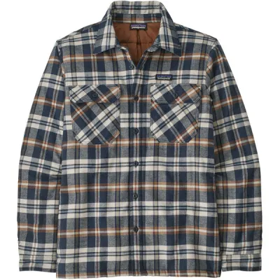 Patagonia M' S Insulated Organic Cotton Mw Fjord Flannel Shirt - Fields: New Navy - Miehet - M - Partioaitta, kuva 1 / 1