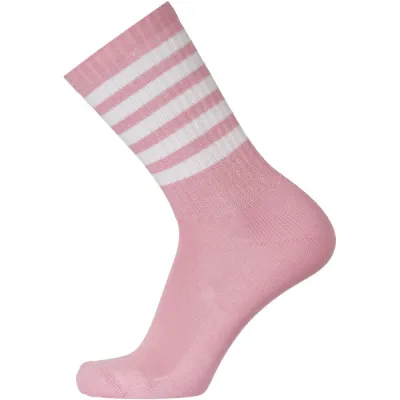 Sukkamestarit Merinovillasukat Sport - Vaaleanpunainen 5 Stripes - Unisex - 39-42 - Partioaitta, kuva 1 / 1