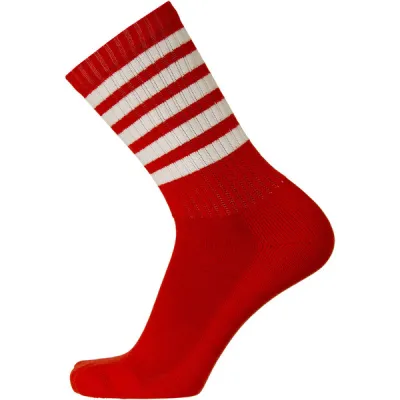 Sukkamestarit Merinovillasukat Sport - Oranssinpunainen 5 Stripes - Unisex - 47-49 - Partioaitta, kuva 1 / 1