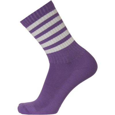 Sukkamestarit Merinovillasukat Sport - Liila 5 Stripes - Unisex - 39-42 - Partioaitta