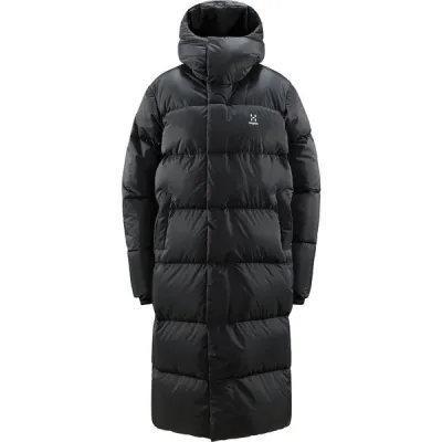 Untuvatakki Haglöfs Long Down Parka Women - True Black - Naiset - L - Partioaitta, kuva 1 / 1