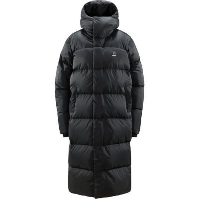 Untuvatakki Haglöfs Long Down Parka Women - True Black - Naiset - XL - Partioaitta