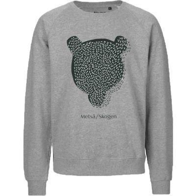 Metsä/Skogen Kids Sweatshirt Karhu - Sport Grey - Lapset - 92/98 - Partioaitta