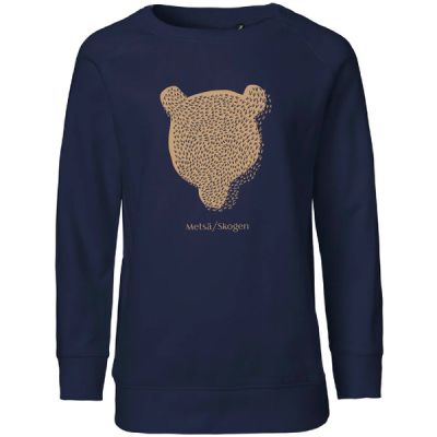 Metsä/Skogen Kids Sweatshirt Karhu - Navy - Lapset - 92/98 - Partioaitta