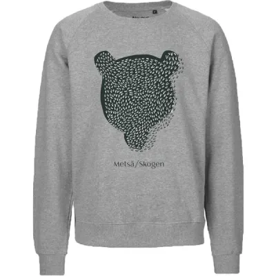Metsä/Skogen Kids Sweatshirt Karhu - Sport Grey - Lapset - 116/122 - Partioaitta, kuva 1 / 1