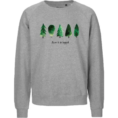 Metsä/Skogen Unisex Sweater Born To Be Hugged - Sport Grey - Unisex - M - Partioaitta, kuva 1 / 1