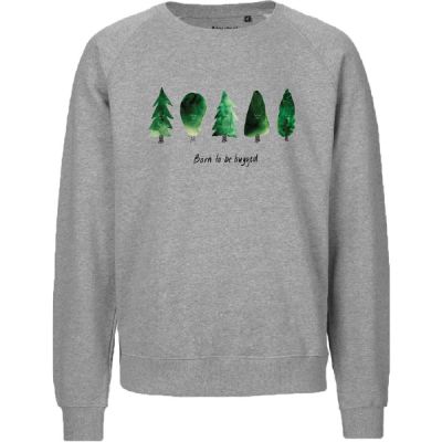Metsä/Skogen Unisex Sweater Born To Be Hugged - Sport Grey - Unisex - L - Partioaitta