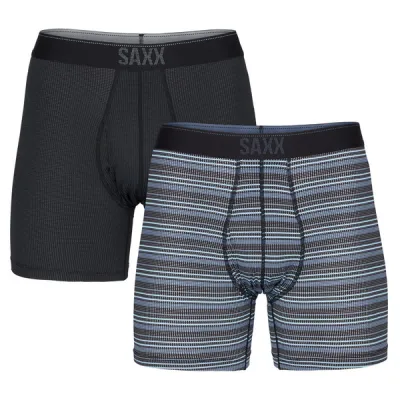 SAXX Quest Qdm Bb Fly 2pk - Sunrise Stripe/black Ii - Miehet - S - Partioaitta