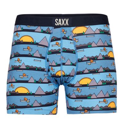 SAXX Ultra Ssoft Bb Fly - Lazy River- Blue - Miehet - L - Partioaitta