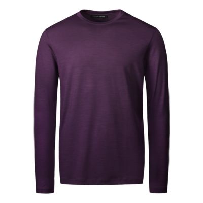 Formal Friday Ultrafine Merino Long Sleeve T-shirt - Plum - Unisex - XS - Partioaitta | Alk. 159,00 €