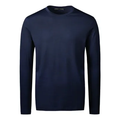 Formal Friday Ultrafine Merino Long Sleeve T-shirt - Navy - Unisex - M - Partioaitta, kuva 1 / 1