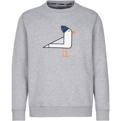 FRILUFTS Omaui Printed Sweater - Smoked Pearl Seagull Classic - Miehet - M - Partioaitta, kuva 1 / 1