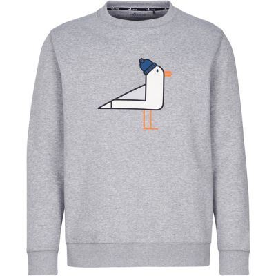 FRILUFTS Omaui Printed Sweater - Smoked Pearl Seagull Classic - Miehet - S - Partioaitta