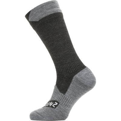 Sealskinz Waterproof All Weather Mid Length Sock - Black/grey Marl - Unisex - XL - Partioaitta