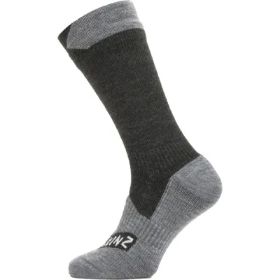 Sealskinz Waterproof All Weather Mid Length Sock - Black/grey Marl - Unisex - XL - Partioaitta, kuva 1 / 1