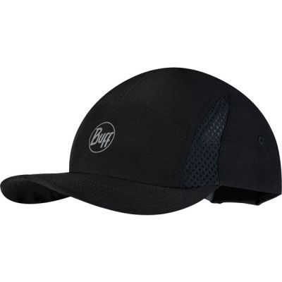 Buff 5 Panel Go Cap - Solid Black - Unisex - S/M - Partioaitta