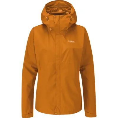 Rab Downpour Eco Jacket Wmns - Marmalade - Naiset - 14 - Partioaitta, kuva 1 / 1
