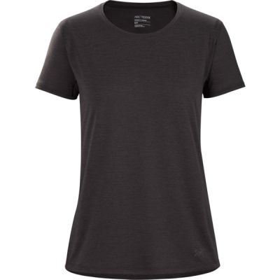 Arc'teryx Taema Crew Ss Women' S - Black Heather - Naiset - S - Partioaitta