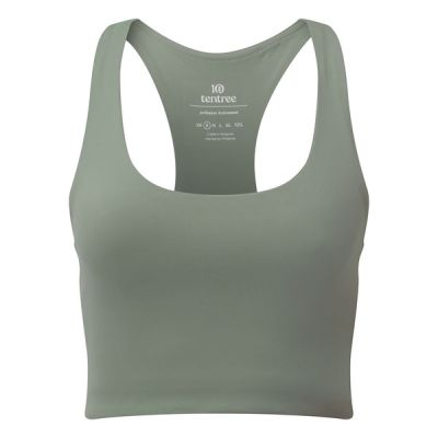 Tentree W Inmotion Longline Active Bra - Agave Green - Naiset - L - Partioaitta