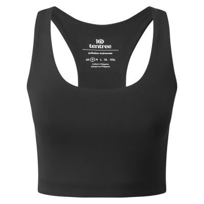 Tentree W Inmotion Longline Active Bra - Meteorite Black - Naiset - L - Partioaitta