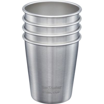Klean Kanteen Steel Cup 296ml - 4 Pack - Brushed Stainless - OneSize - Partioaitta