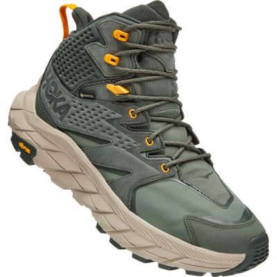 Hoka M Anacapa Mid Gtx - Thyme / Radiant Yellow - Miehet - 8,5 - Partioaitta