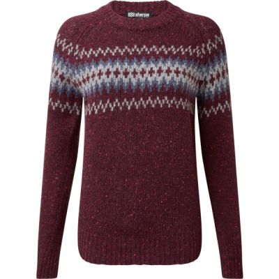 Sherpa Dumji Crew Sweater W - Beet Red - Naiset - M - Partioaitta