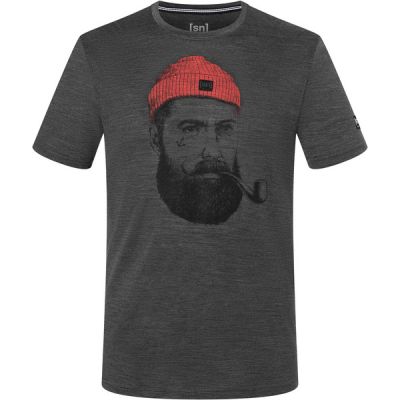 Supernatural M Sailor Tee - Pirate Grey Melange/jet Black/ - Miehet - L - Partioaitta