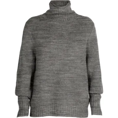 Icebreaker W Merino Seevista Funnel Neck Sweater - Gritstone Hthr - Naiset - L - Partioaitta, kuva 1 / 1