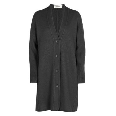 Icebreaker W Charleson Cardigan - Jet Hthr - Naiset - M - Partioaitta