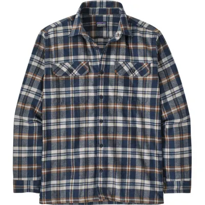 Patagonia M' S L/s Organic Cotton Mw Fjord Flannel Shirt - Fields: New Navy - Miehet - S - Partioaitta, kuva 1 / 1
