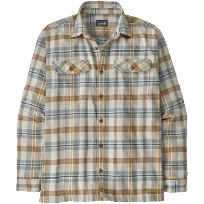 Patagonia M' S L/s Organic Cotton Mw Fjord Flannel Shirt - Fields: Natural - Miehet - XXL - Partioaitta