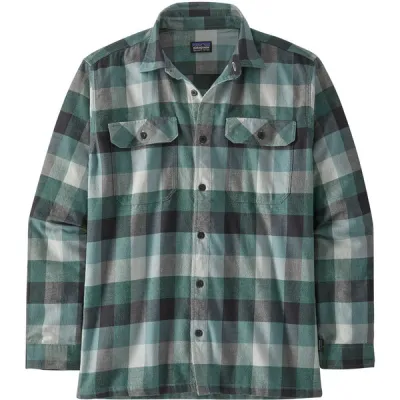 Patagonia M' S L/s Organic Cotton Mw Fjord Flannel Shirt - Guides: Nouveau Green - Miehet - M - Partioaitta, kuva 1 / 1